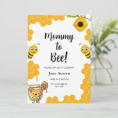 Invitation Fête pour bébé Maman Bee (Debout devant)