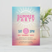 Invitation Fête pour l'été / plage / piscine / Mariage d'été (Debout devant)