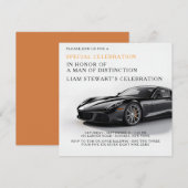 Invitation Fête pour passionnés de voitures d'élite (Devant / Derrière)