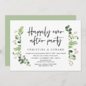 Invitation Fête pour toujours heureuse, Mariage en fuite (Devant / Derrière)