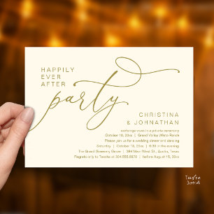 Invitation Fête pour un Bonheur Éternel, Dîner de Mariage Rom