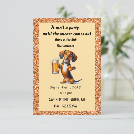 Invitation Fête Pour Une Occasion (Debout devant)