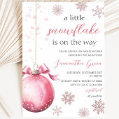 Invitation Fête Précieuse d'une Petite Flocon de Neige Bébé