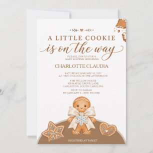 Invitation Fête Prélude Bébé Flocons de Neige Baby Shower