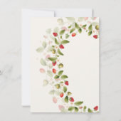 INVITATION FÊTE PRÉNATAL BÉBÉ FRAISE SAUVAGE (Dos)