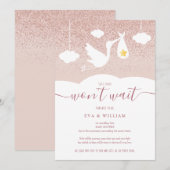 Invitation Fête Prénatale Bébé, Annulation de la Fête de la G (Devant / Derrière)