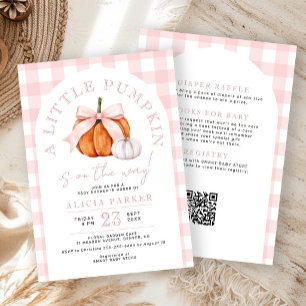 Invitation Fête prénatale bébé fille arc en ciel en un seul n