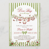 Invitation Fête Prénatale Bébé Fille Love Bug (Devant)