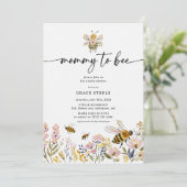 Invitation Fête Prénatale Bohème pour Future Maman (Debout devant)
