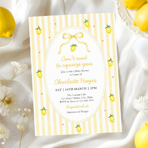 Invitation Fête Prénatale Citron On a Hâte de te Presser Bébé