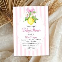 Fête prénatale Coquette Lemon Pink Bébé Fille