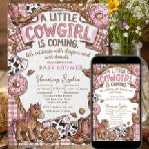 Fête prénatale Cowgirl Donuts et Couches
