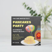 Invitation Fête Prénatale Crêpes Et Pyjamas (Debout devant)