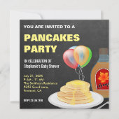 Invitation Fête Prénatale Crêpes Et Pyjamas (Devant)
