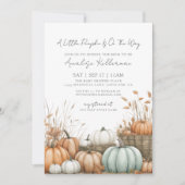 Invitation Fête prénatale d'automne au jardin de citrouilles (Devant)