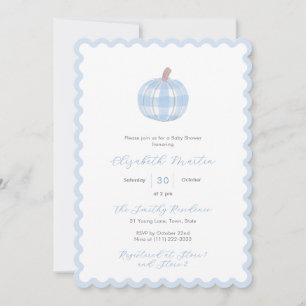Invitation Fête Prénatale de Bébé Garçon Citrouille Automne É