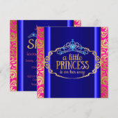 Invitation Fête Prénatale de la Princesse Indienne Bollywood (Devant / Derrière)