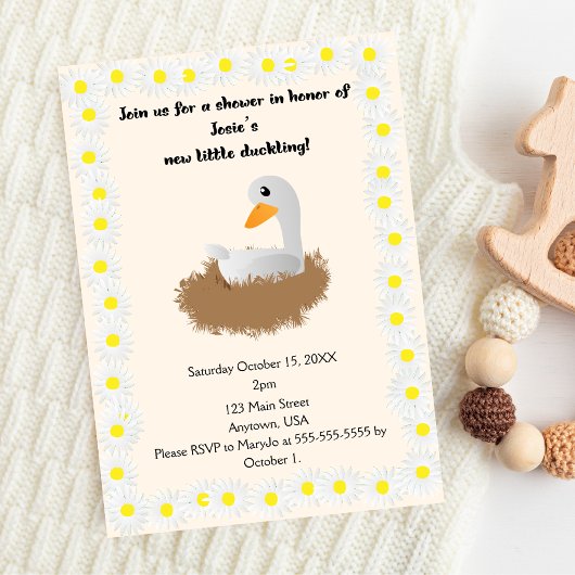 Invitation Fête Prénatale de Maman Canard
