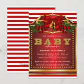Invitation Fête prénatale de Noël (Devant / Derrière)