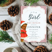 Invitation Fête prénatale de Noël pour bébé afro-américain vi