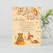 Invitation Fête Prénatale des Petits Animaux de la Forêt (Debout devant)