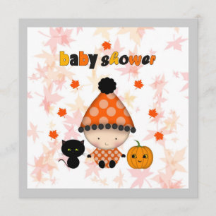 Invitation Fête prénatale d'Halloween d'octobre d'automne