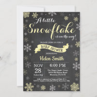 Fête Prénatale d'Hiver Flocon de Neige Jaune Table