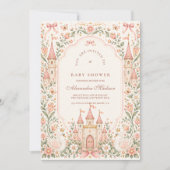 Invitation Fête Prénatale du Château de Princesse de Conte de (Devant)