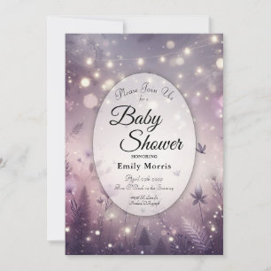 Invitation Fête Prénatale : Enchantement Étoilé en Fleurs