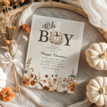 Fête Prénatale Garçon Bohème Floral Fantôme d'Auto