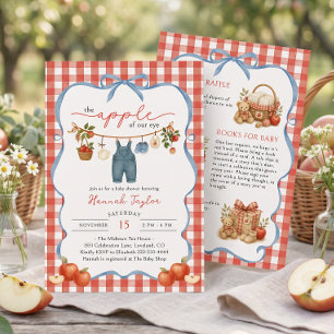 Invitation Fête Prénatale Garçon Pomme de Nos Yeux Tout en Un