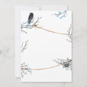 Invitation Fête Prénatale Halloween Bébé Petit Bleu Boo (Dos)