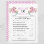 Invitation Fête Prénatale La Sirène Sous la mer. Fille (Devant / Derrière)