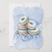 Invitation Fête Prénatale Oh Boy Blue Donuts Bébé (Dos)