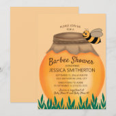 Invitation Fête Prénatale Pot de Miel et Bébé Abeille (Devant / Derrière)