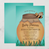 Invitation Fête Prénatale Pot de Miel et Bébé Abeille (Devant / Derrière)