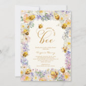 Invitation Fête Prénatale pour Bébé Abeille (Devant)