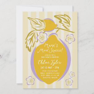 Invitation Fête prénatale pour bébé citron, le chouchou de ma