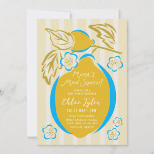 Invitation Fête prénatale pour bébé Lemon, le chouchou de Mam