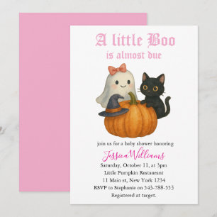 Invitation Fête Prénatale pour Bébé Little Boo à l'Approche d