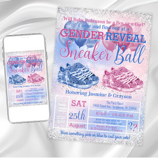 Invitation Fête Prénatale pour la Révélation du Sexe du Bébé