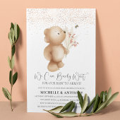 Invitation Fête Prénatale pour le Bébé de Bear & The Bee