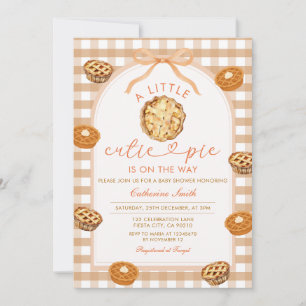 Invitation Fête Prénatale pour le Petit Biscuit Orange Chéri