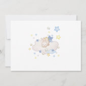 Invitation Fête prénatale pour un bébé lapin garçon (Dos)