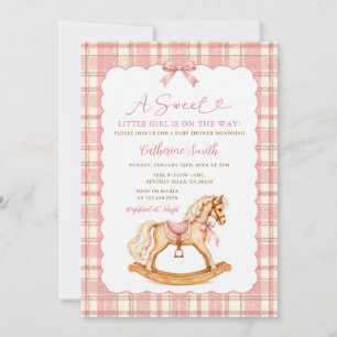 Invitation Fête Prénatale pour une Douce Petite Fille avec Ch