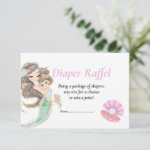 Invitation Fête Prénatale Tirage au Sort Sirène Marron Sous l (Debout devant)