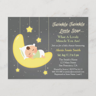 Invitation Fête Prénatale : Une Version Neutre de "Twinkle Li