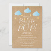 Invitation Fête Prête à Exploser pour Bébé Twinkle Twinkle (Devant)