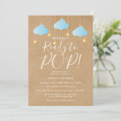 Invitation Fête Prête à Exploser pour Bébé Twinkle Twinkle (Debout devant)