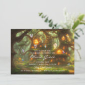 Invitation Fête pyjama de fée de la forêt enchantée (Debout devant)